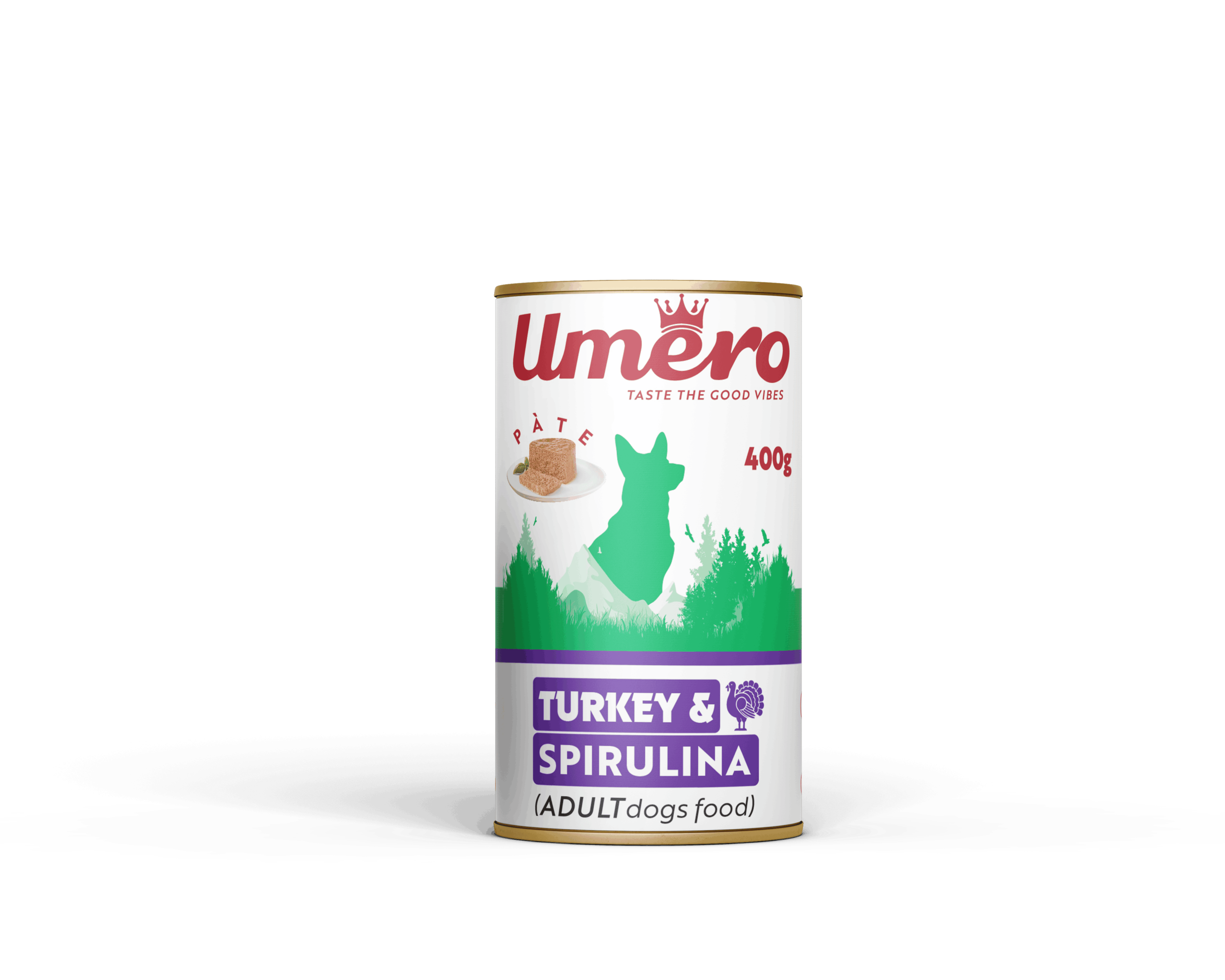 کنسرو پته سگ با طعم گوشت بوقلمون و اسپرولینا 400