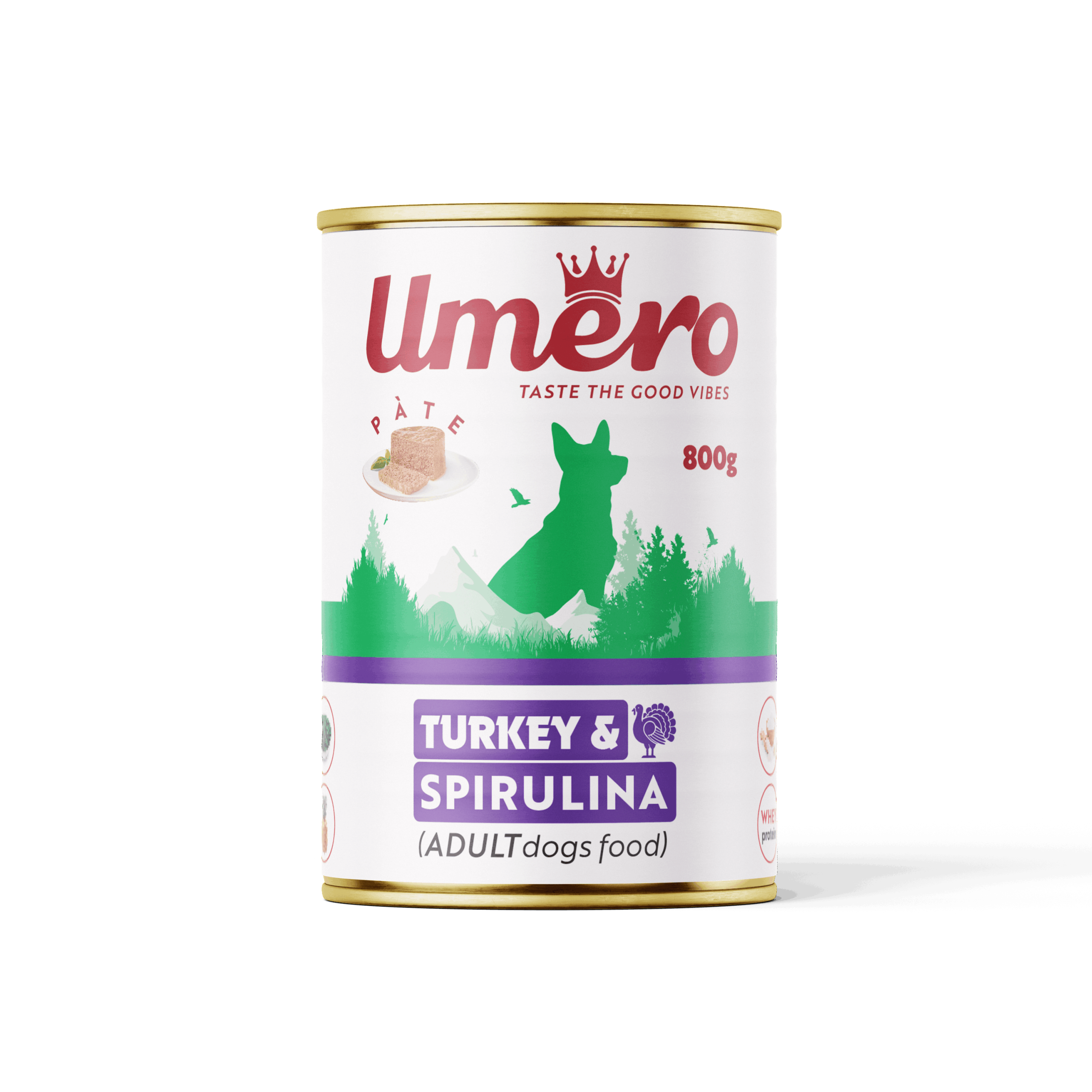 کنسرو پته سگ با طعم گوشت بوقلمون و اسپرولینا 800