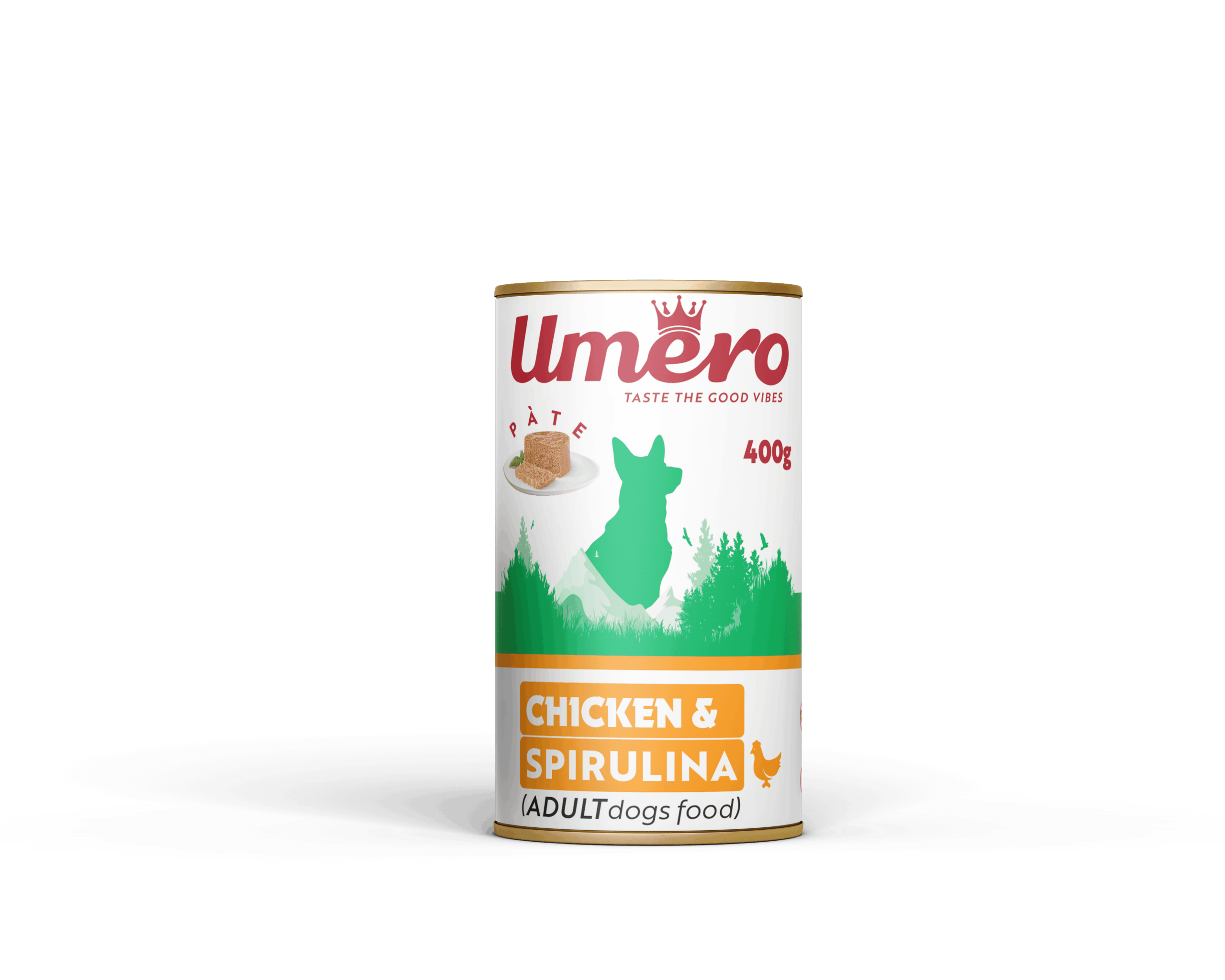 کنسرو پته سگ با طعم گوشت مرغ و اسپرولینا 400