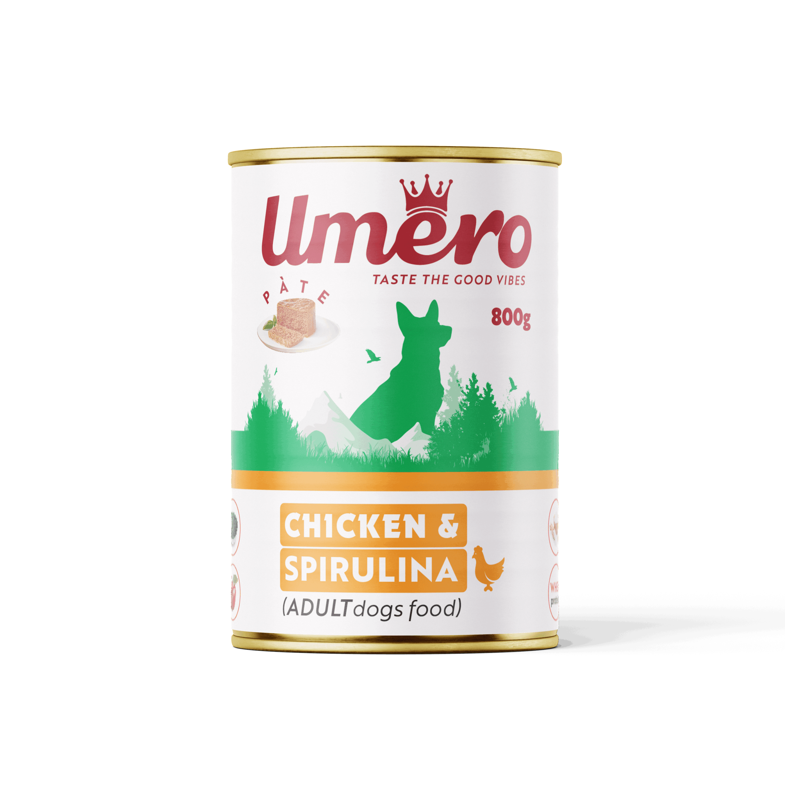 کنسرو پته سگ با طعم گوشت مرغ و اسپرولینا 800