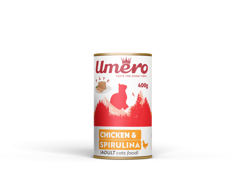 کنسرو گربه با طعم گوشت مرغ و میوه جات و اسپرولینا 400